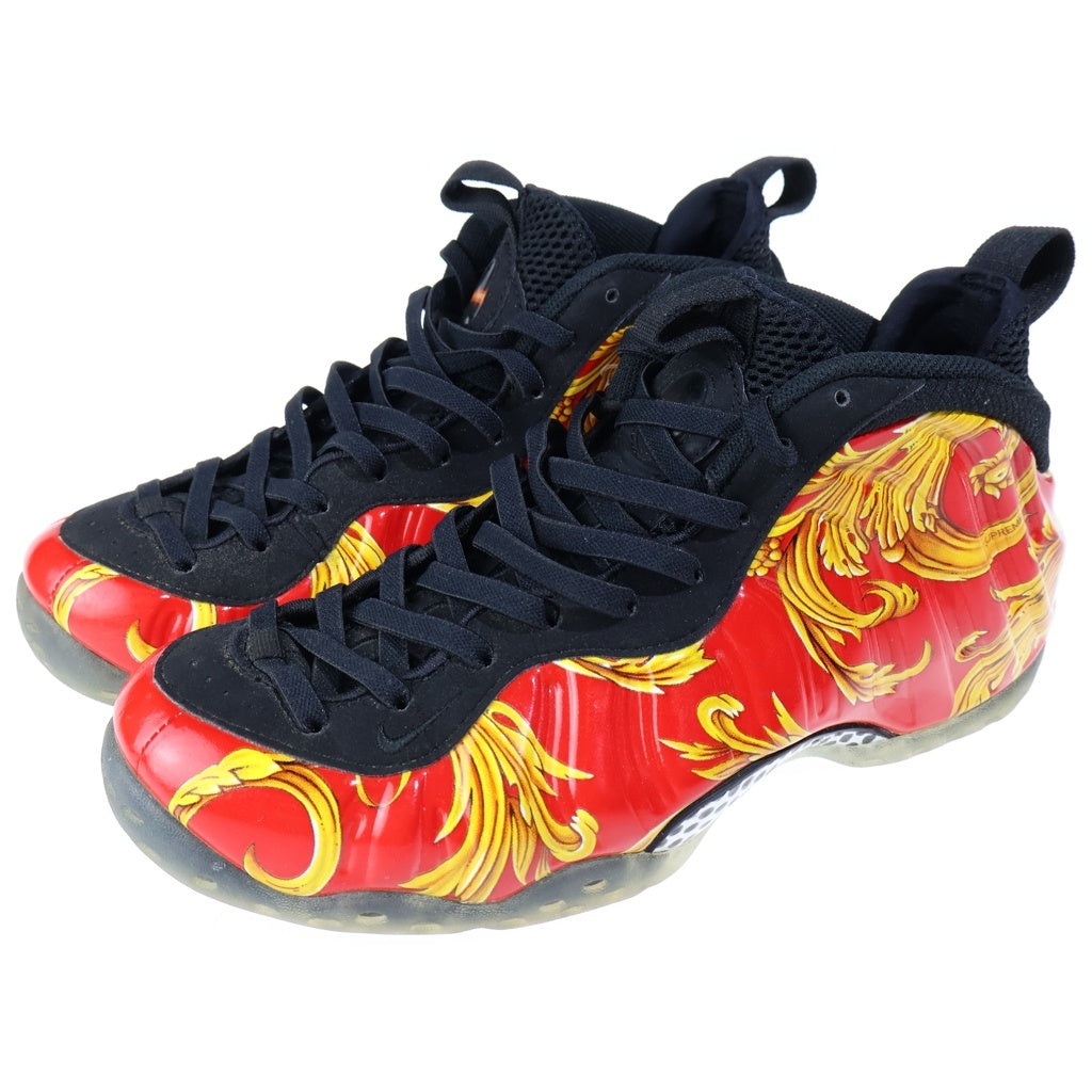 NIKE(ナイキ) 【観賞用 2014年製】 14SS×Supreme AIR FOAMPOSITE 1 シュプリーム エアフォームポジット ミッドカットスニーカー シューズ 652792-600 レッド