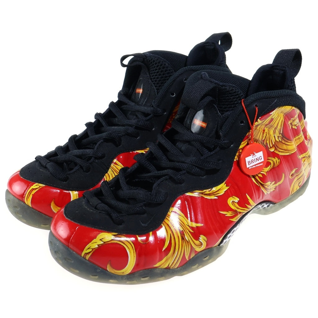 NIKE(ナイキ) 【観賞用 2014年製】 14SS×Supreme AIR FOAMPOSITE 1 シュプリーム エアフォームポジット ミッドカットスニーカー シューズ 652792-600 レッド