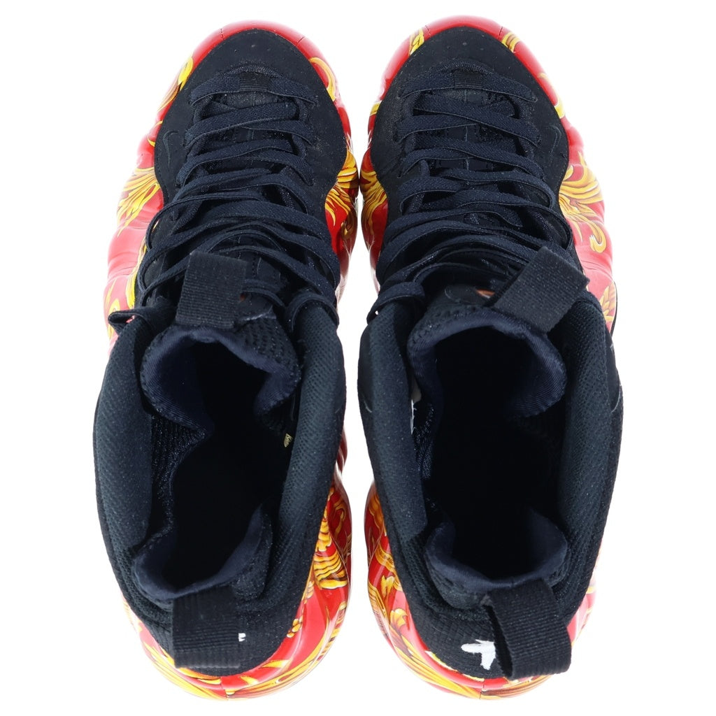 NIKE(ナイキ) 【観賞用 2014年製】 14SS×Supreme AIR FOAMPOSITE 1 シュプリーム エアフォームポジット ミッドカットスニーカー シューズ 652792-600 レッド