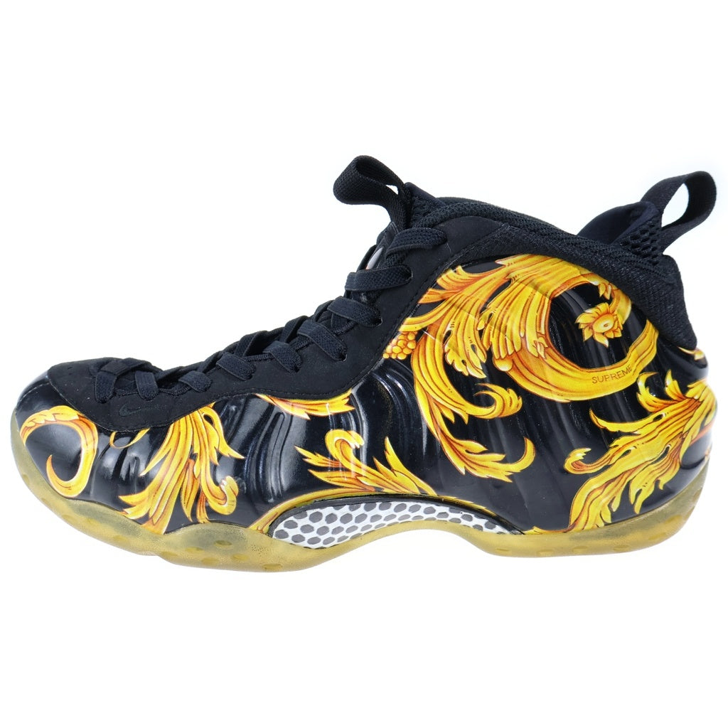 NIKE(ナイキ) 【観賞用 2014年製】 14SS×Supreme AIR FOAMPOSITE1シュプリーム エアフォームポジット ミッドカットスニーカー 652792-001 ブラック