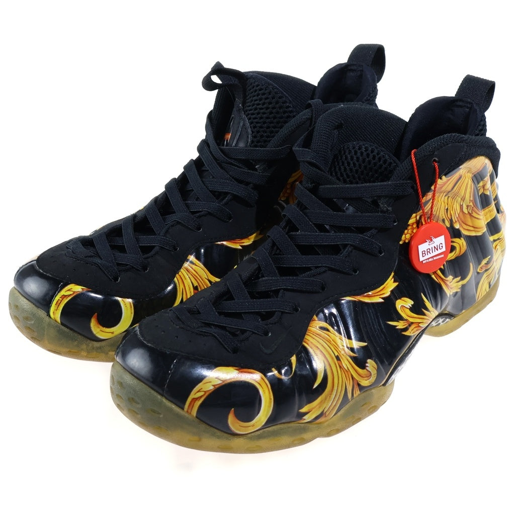 NIKE(ナイキ) 【観賞用 2014年製】 14SS×Supreme AIR FOAMPOSITE1シュプリーム エアフォームポジット ミッドカットスニーカー 652792-001 ブラック