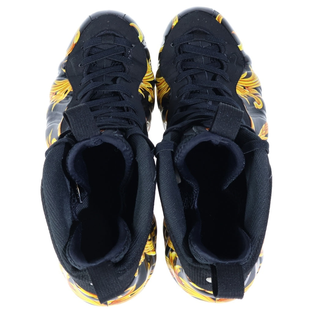 NIKE(ナイキ) 【観賞用 2014年製】 14SS×Supreme AIR FOAMPOSITE1シュプリーム エアフォームポジット ミッドカットスニーカー 652792-001 ブラック