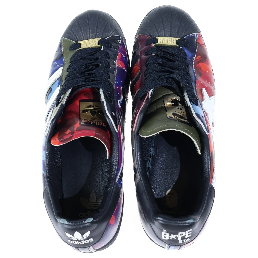 adidas(アディダス) ×A BATHING APE BAPE SUPERSTAR スーパースター 80s マルチ カモ ローカットスニーカー GZ8982 マルチカラー