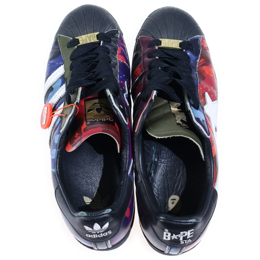 adidas(アディダス) ×A BATHING APE BAPE SUPERSTAR スーパースター 80s マルチ カモ ローカットスニーカー GZ8982 マルチカラー