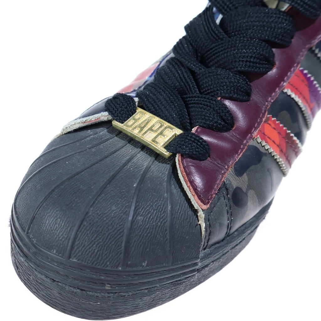 adidas(アディダス) ×A BATHING APE BAPE SUPERSTAR スーパースター 80s マルチ カモ ローカットスニーカー GZ8982 マルチカラー