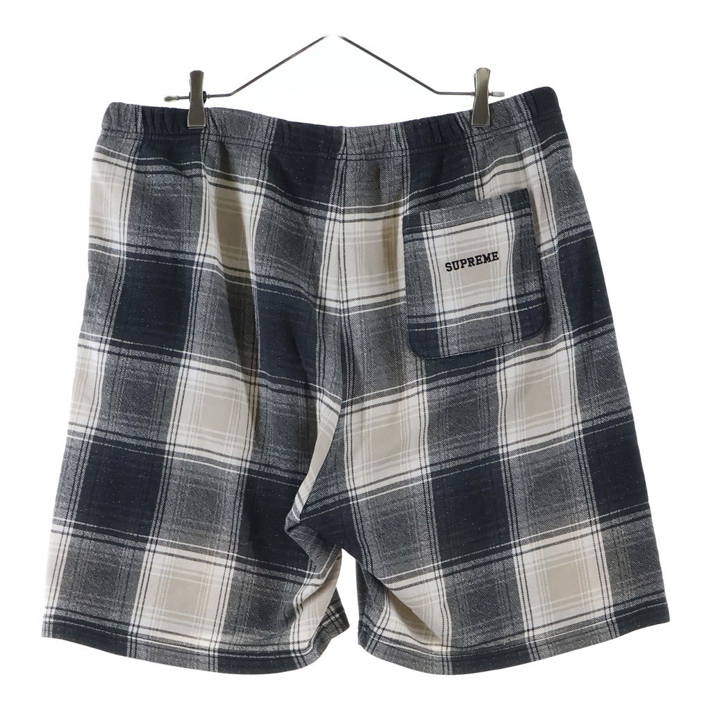 SUPREME(シュプリーム) 18AW ×NIKE Plaid Sweat Shorts ナイキ プライドチェックスウェットショーツ ハーフパンツ ブラック/ホワイト AR5573-010