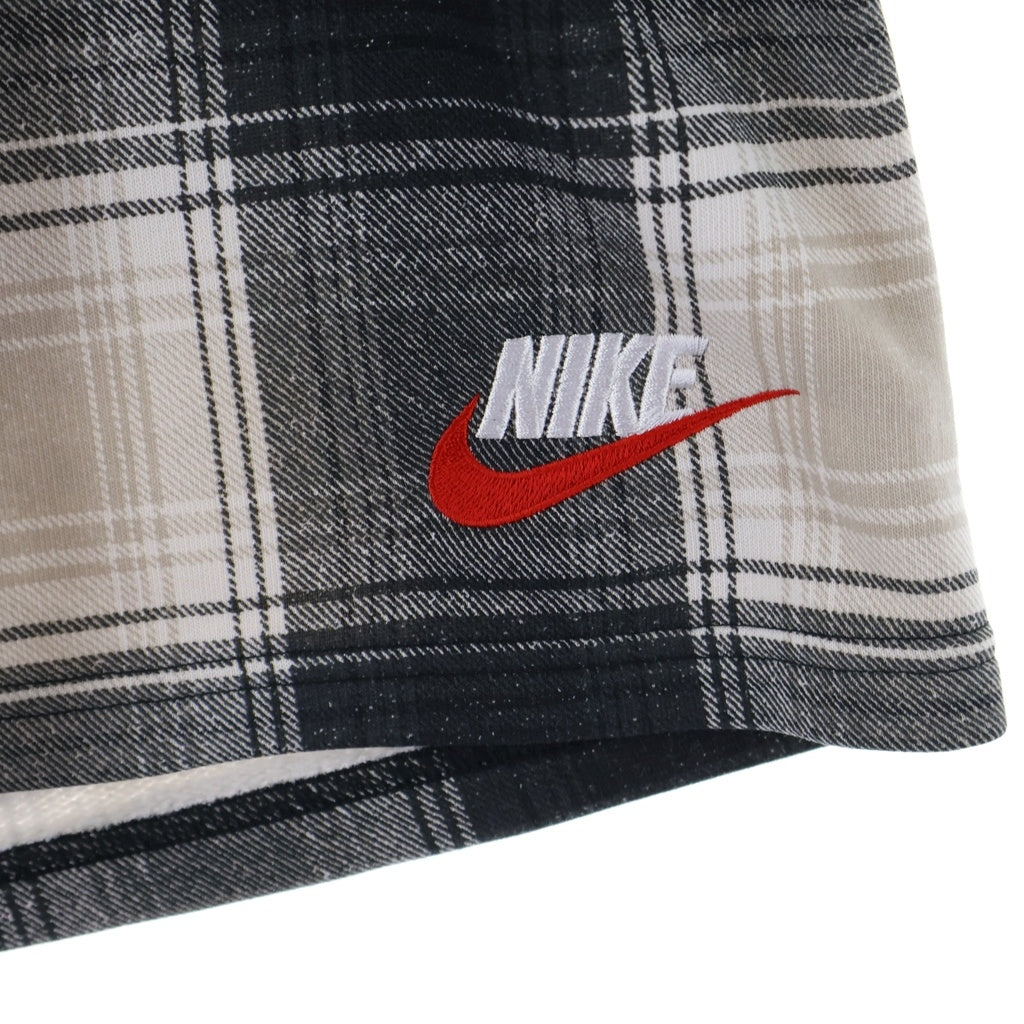 SUPREME(シュプリーム) 18AW ×NIKE Plaid Sweat Shorts ナイキ プライドチェックスウェットショーツ ハーフパンツ ブラック/ホワイト AR5573-010