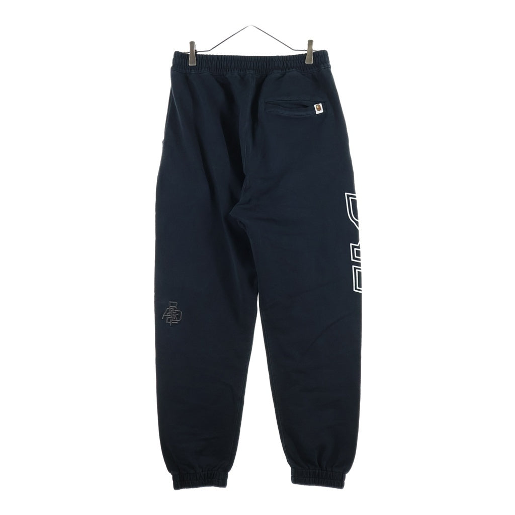 A BATHING APE(アベイシングエイプ) Patchwork Sweat Pant ロゴワッペン刺繍 パッチワーク スウェット パンツ 001PTJ301007M ブラック
