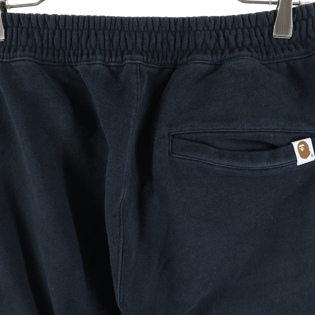 A BATHING APE(アベイシングエイプ) Patchwork Sweat Pant ロゴワッペン刺繍 パッチワーク スウェット パンツ 001PTJ301007M ブラック