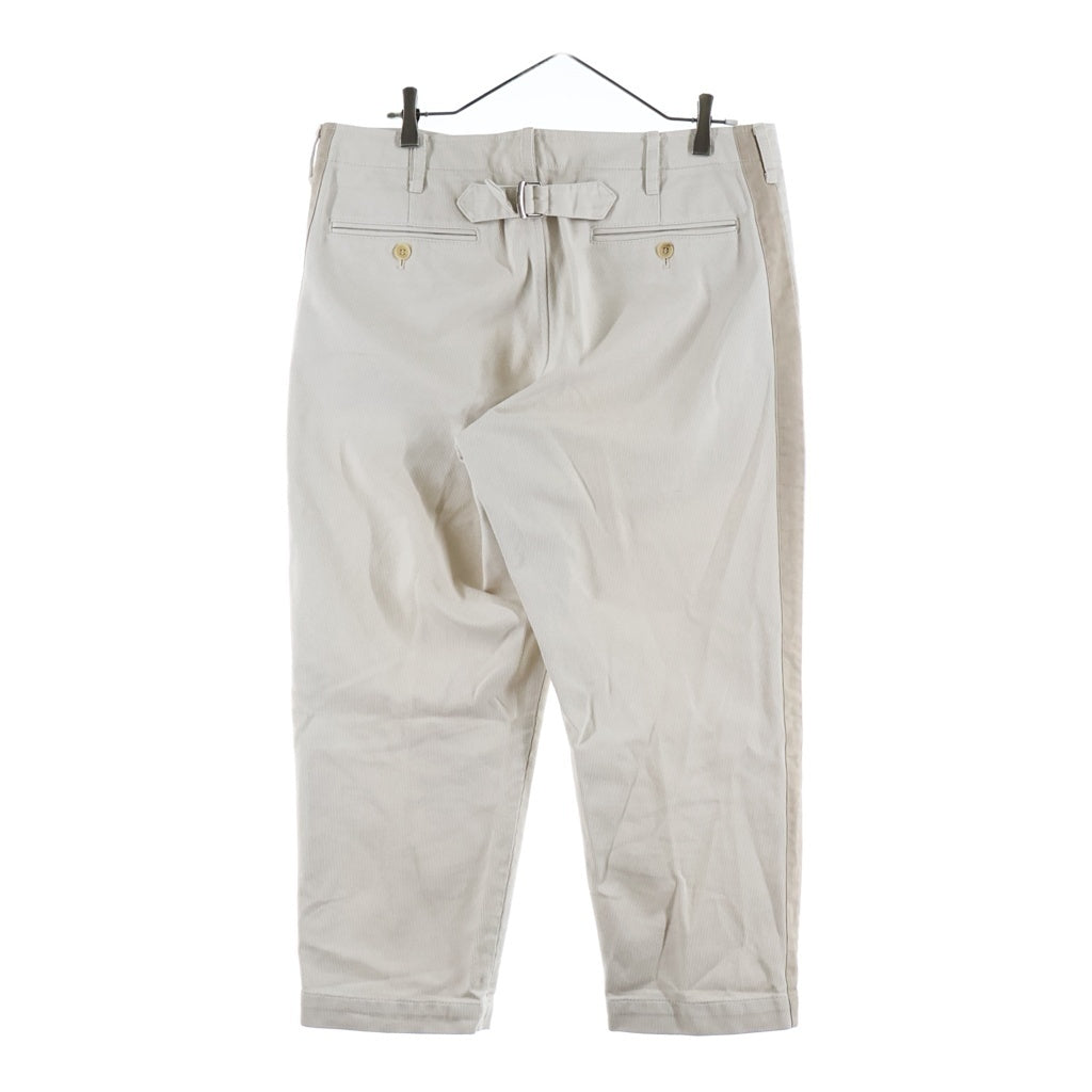 Sacai(サカイ) 14AW サイドライン シンチバック コットンパンツ ホワイト 14-00573M