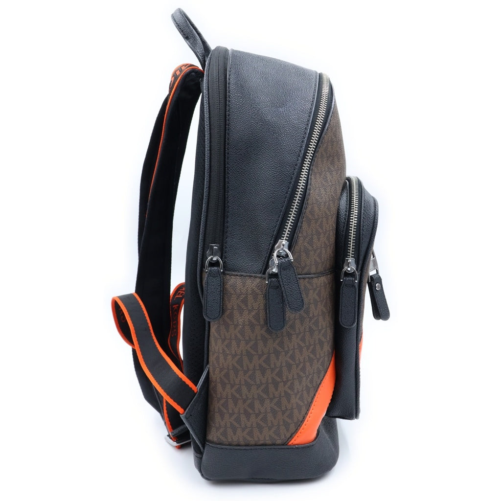 MICHAEL KORS(マイケルコース) Hudson Logo Embossed Stripe Backpack ハドソン ロゴ エンボス ストライプ バックパック リュックサック ブラウン 33F1LHDB8R レディース