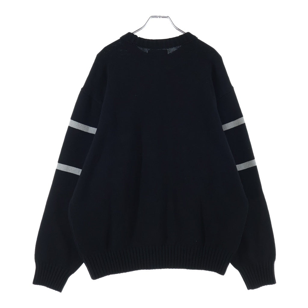 Palace Skateboards(パレススケートボーズ) BLOOKY KNIT ブロックリー クルーネック長袖ニットセーター ブラック