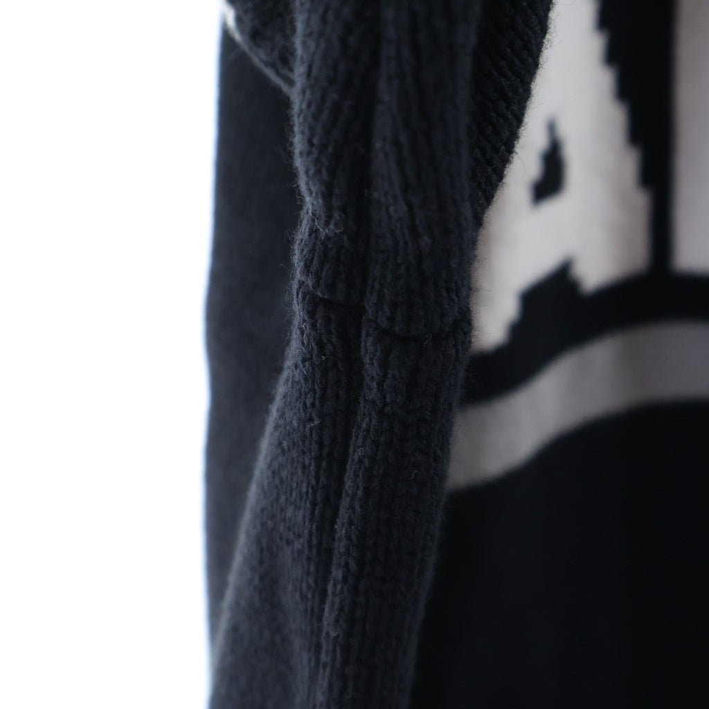 Palace Skateboards(パレススケートボーズ) BLOOKY KNIT ブロックリー クルーネック長袖ニットセーター ブラック
