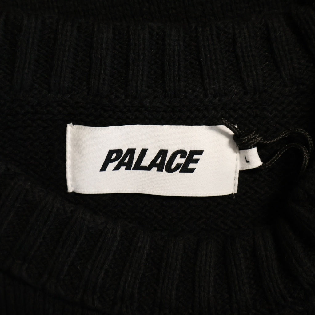 Palace Skateboards(パレススケートボーズ) BLOOKY KNIT ブロックリー クルーネック長袖ニットセーター ブラック
