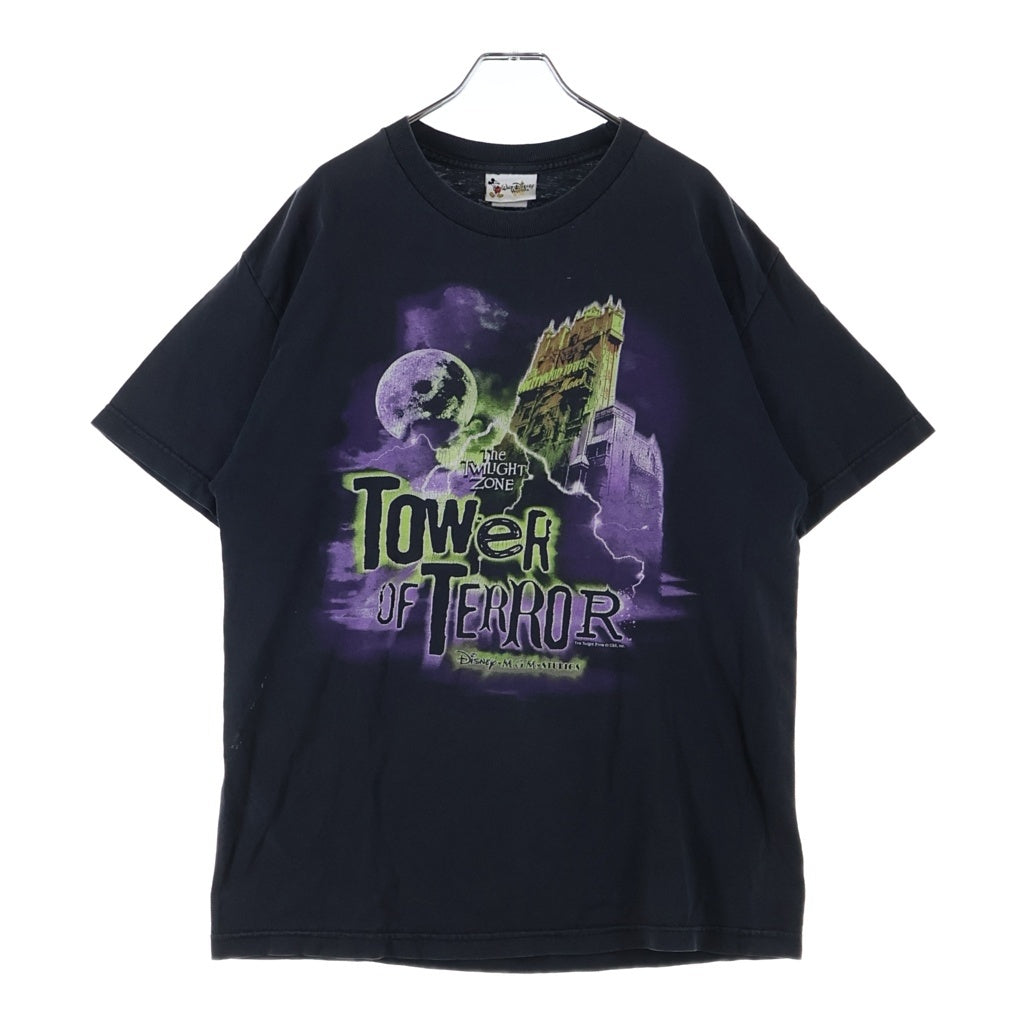 VINTAGE(ヴィンテージ) 90S Disney TOWER OF TERROR SURVIVED TEE ディズニー タワーオブテラー サヴァイヴド クルーネック半袖Tシャツカットソー ブラック