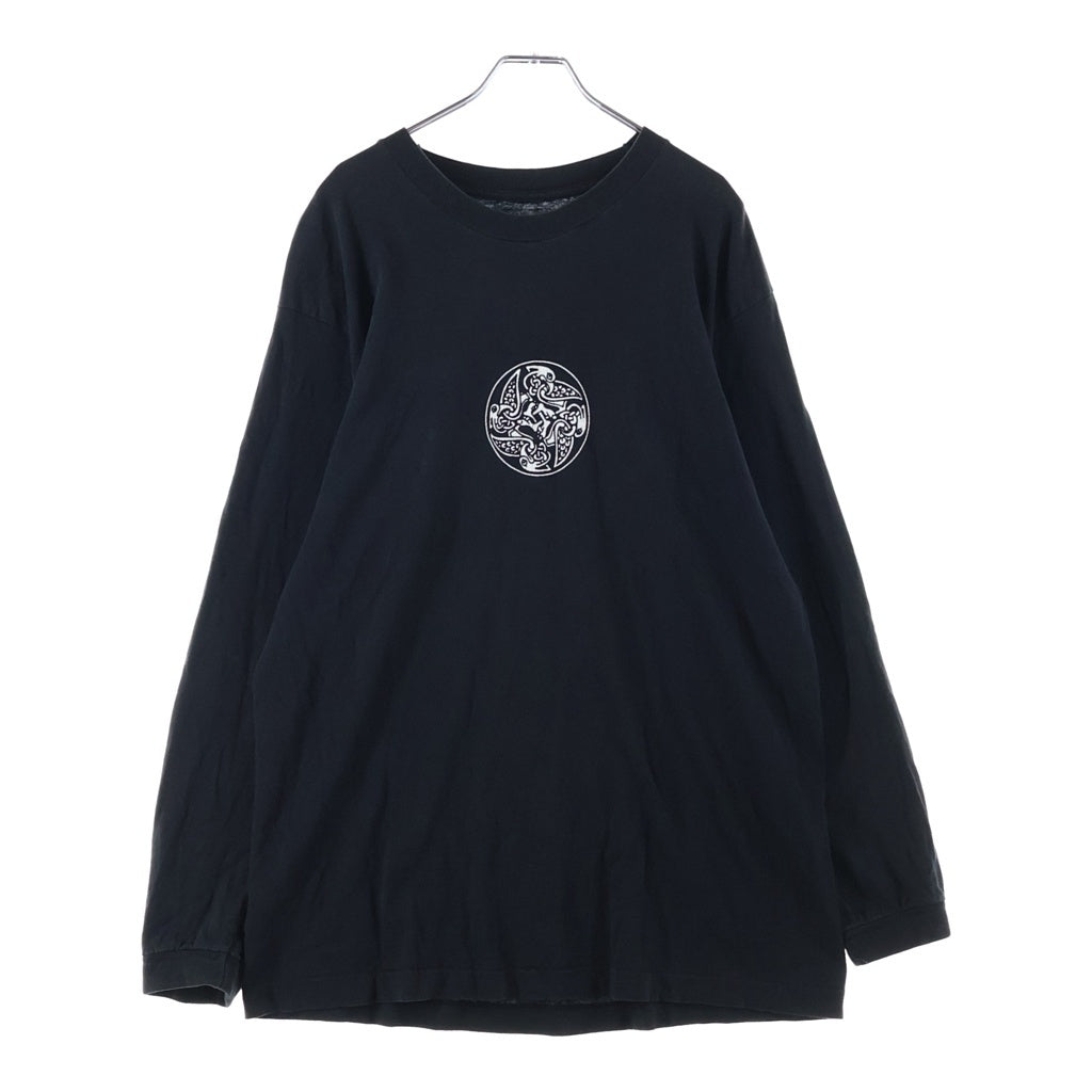 VINTAGE(ヴィンテージ) 90S FASHION VICTIM LONGSLEEVE TEE ファッション ヴィクティム 両面プリント クルーネック長袖Tシャツカットソー ロンT ブラック
