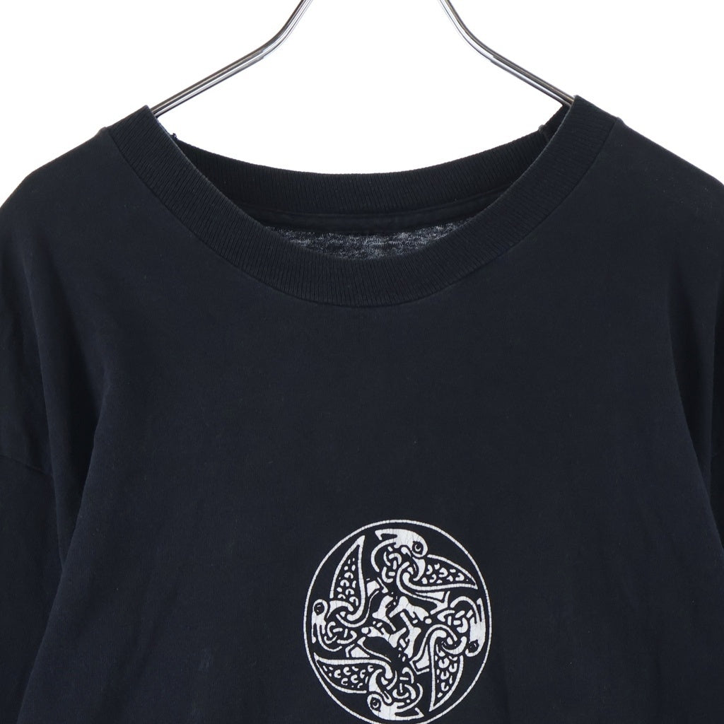 VINTAGE(ヴィンテージ) 90S FASHION VICTIM LONGSLEEVE TEE ファッション ヴィクティム 両面プリント クルーネック長袖Tシャツカットソー ロンT ブラック