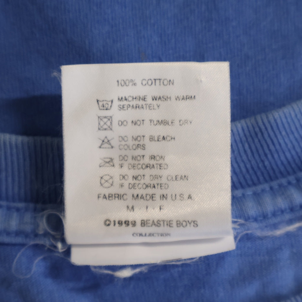 VINTAGE(ヴィンテージ) 90S Beastie Boys Tee USA製 ビースティーボーイズ フロントプリントクルーネック半袖Tシャツカットソー ブルー