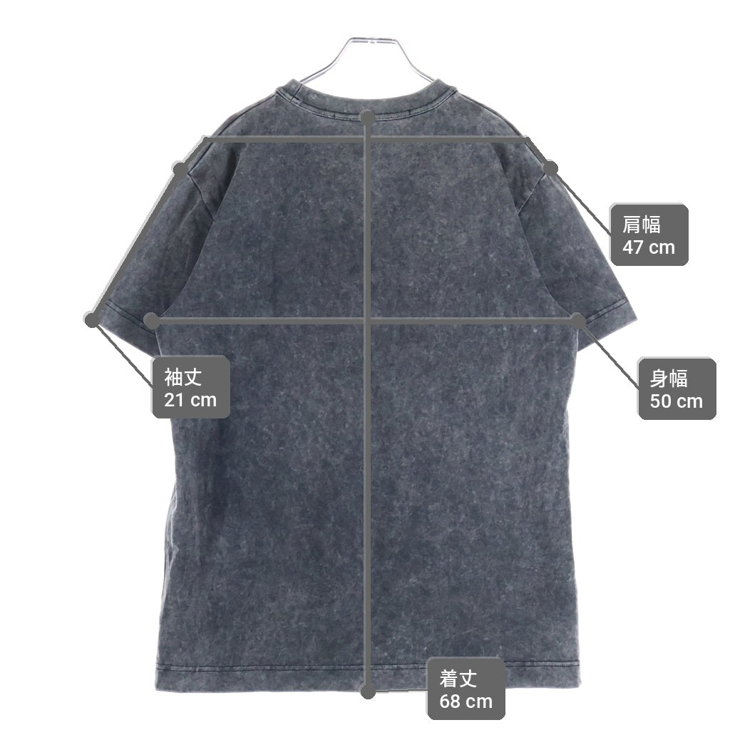 ALEXANDER WANG(アレキサンダーワン) Chrome Graphic T-Shirt クローム グラフィック ウォッシュド加工 クルーネック半袖Tシャツカットソー グレー UCC3221542