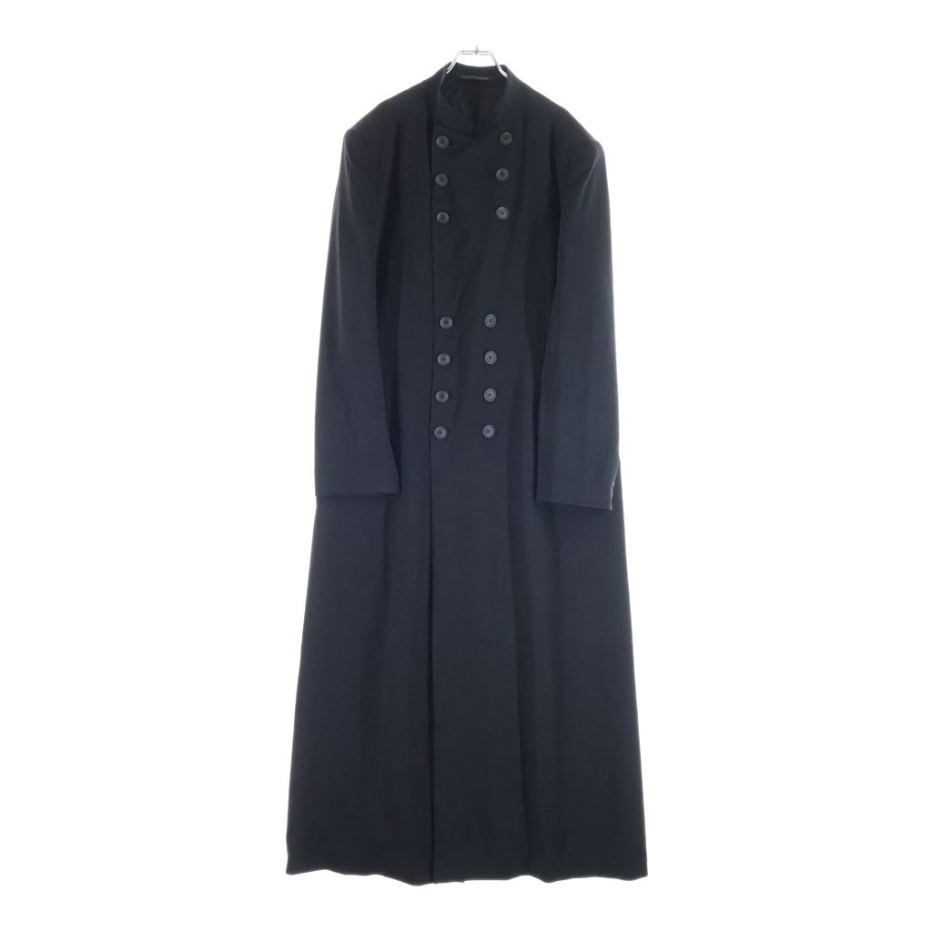 Yohji Yamamoto POUR HOMME(ヨウジヤマモト プールオム) TA TUXEDO ATTACHABLE COLLAR JACKET TAタキシード アタッチブル スタンドカラー ジャケット ロングコート ブラック HO-J20-500