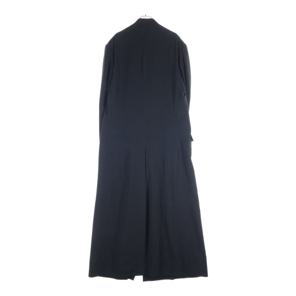 Yohji Yamamoto POUR HOMME(ヨウジヤマモト プールオム) TA TUXEDO ATTACHABLE COLLAR JACKET TAタキシード アタッチブル スタンドカラー ジャケット ロングコート ブラック HO-J20-500