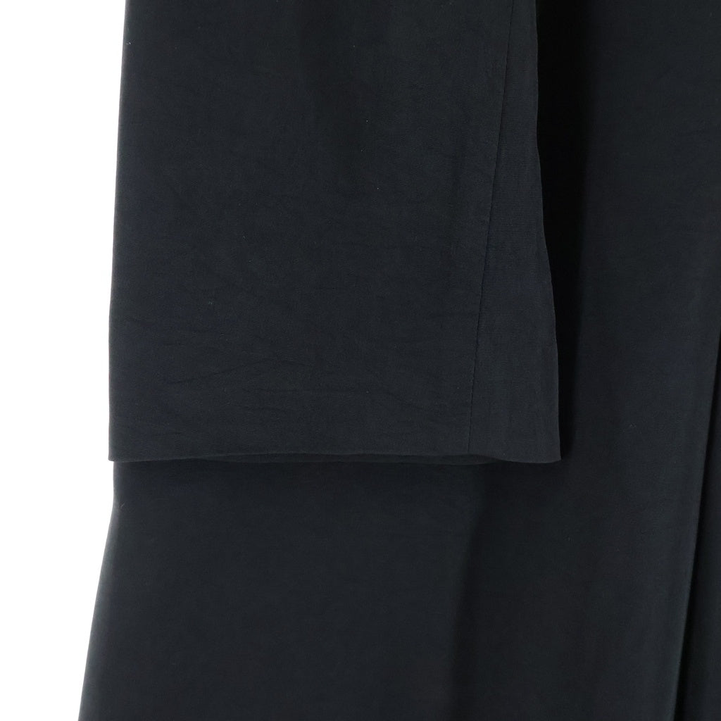 Yohji Yamamoto POUR HOMME(ヨウジヤマモト プールオム) TA TUXEDO ATTACHABLE COLLAR JACKET TAタキシード アタッチブル スタンドカラー ジャケット ロングコート ブラック HO-J20-500
