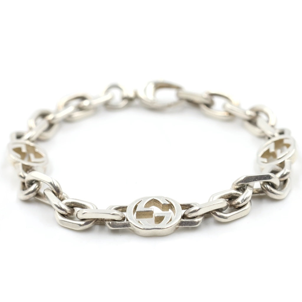 GUCCI(グッチ) SILVER925 インターロッキングG チェーン ブレスレット シルバー レディース