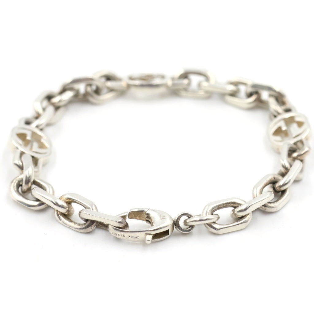 GUCCI(グッチ) SILVER925 インターロッキングG チェーン ブレスレット シルバー レディース