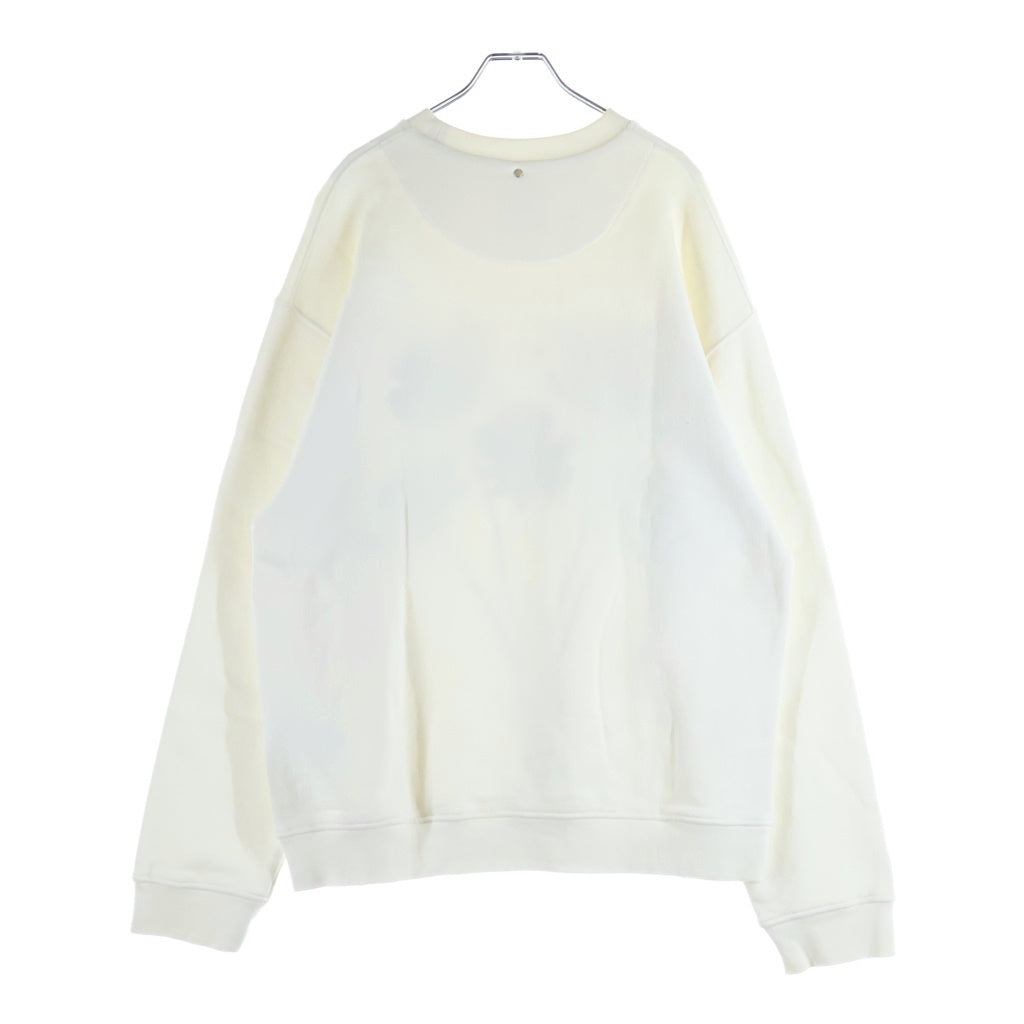 OAMC(オーエーエムシー) 24SS WHIFF CREWNECK 24E28OAJ29 リーフロゴプリント クルーネック長袖スウェットトレーナー ホワイト