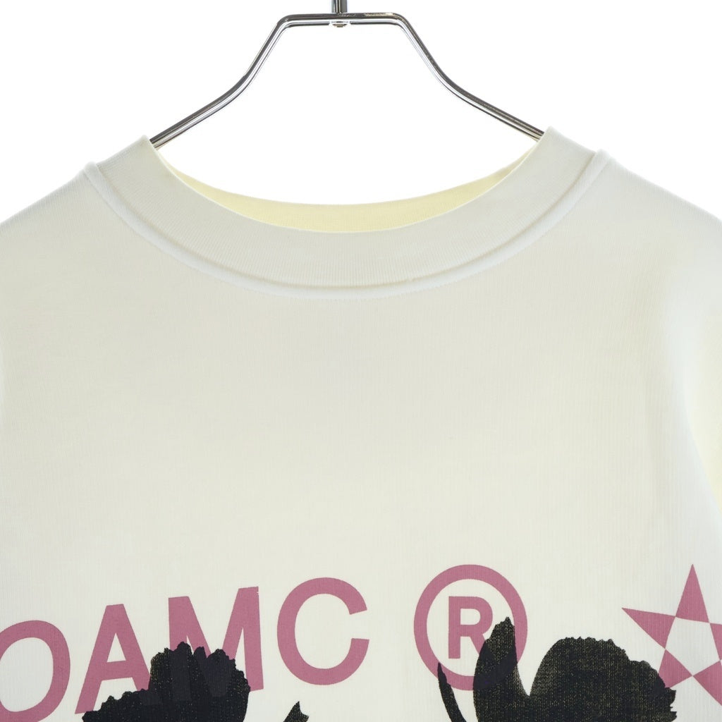 OAMC(オーエーエムシー) 24SS WHIFF CREWNECK 24E28OAJ29 リーフロゴプリント クルーネック長袖スウェットトレーナー ホワイト