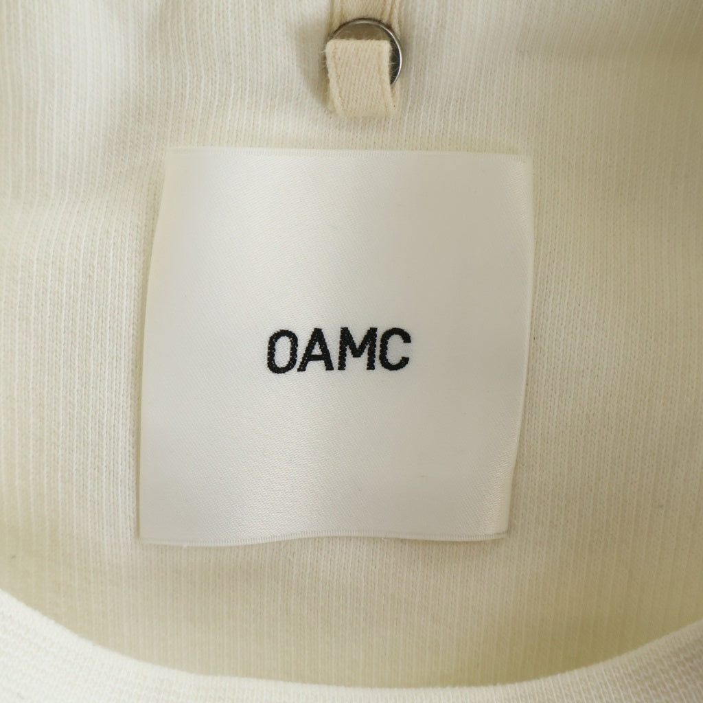 OAMC(オーエーエムシー) 24SS WHIFF CREWNECK 24E28OAJ29 リーフロゴプリント クルーネック長袖スウェットトレーナー ホワイト