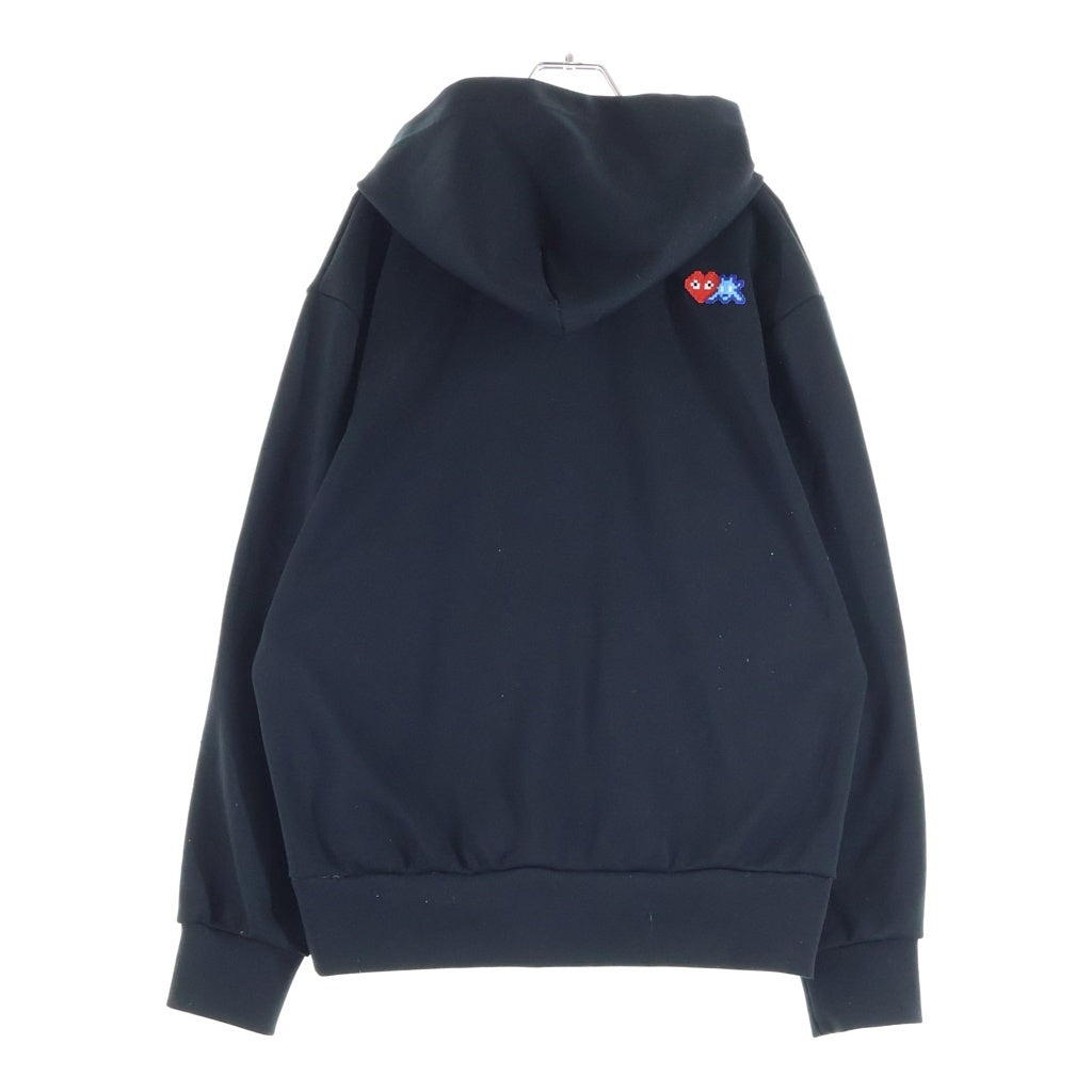 PLAY COMME des GARCONS(プレイコムデギャルソン) ×INVADER THE ARTIST HOODED SWEAT SHIRT AZ-T334 インベーダー ジ アーティスト フーデッド ジップアップスウェットパーカー フーディ ブラック