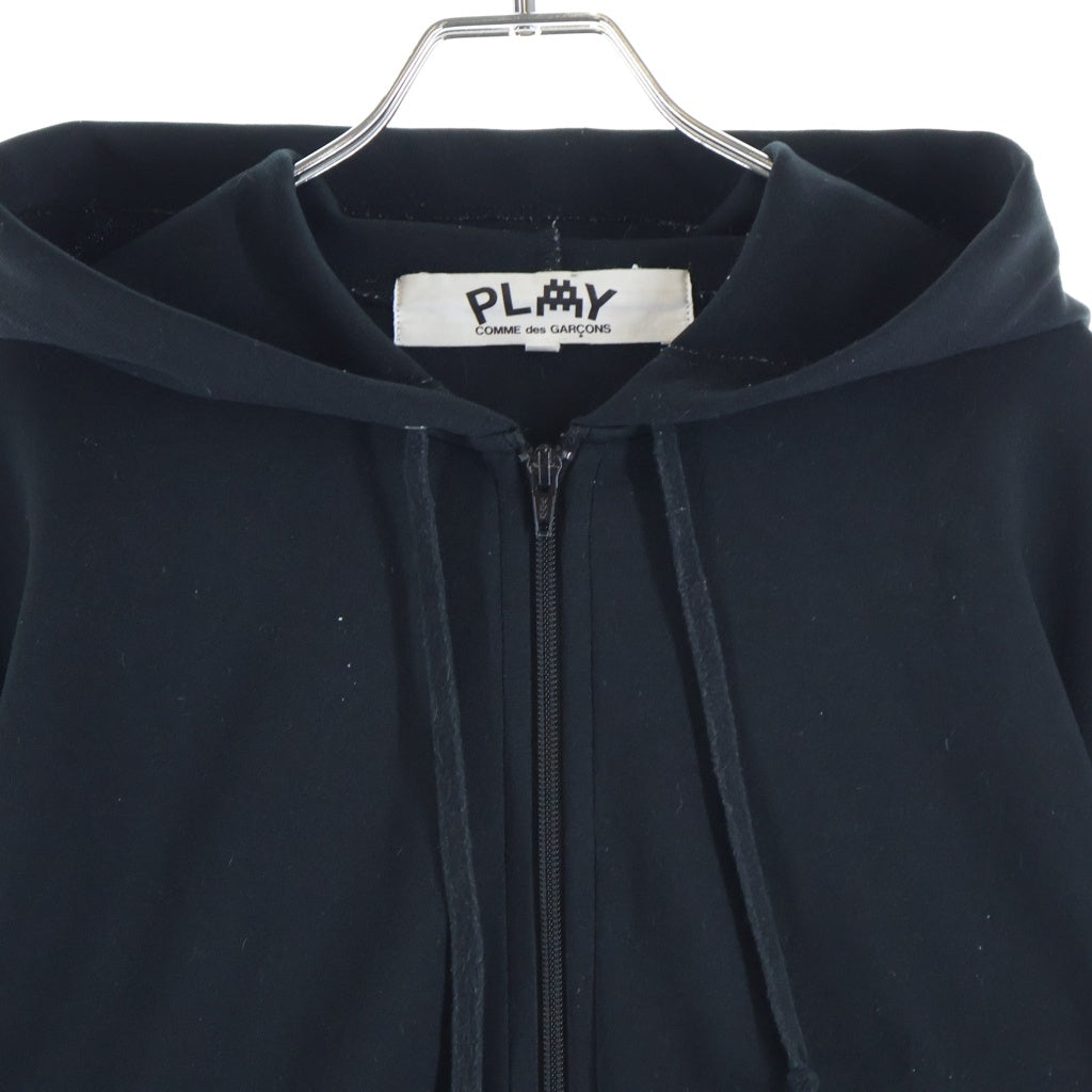 PLAY COMME des GARCONS(プレイコムデギャルソン) ×INVADER THE ARTIST HOODED SWEAT SHIRT AZ-T334 インベーダー ジ アーティスト フーデッド ジップアップスウェットパーカー フーディ ブラック