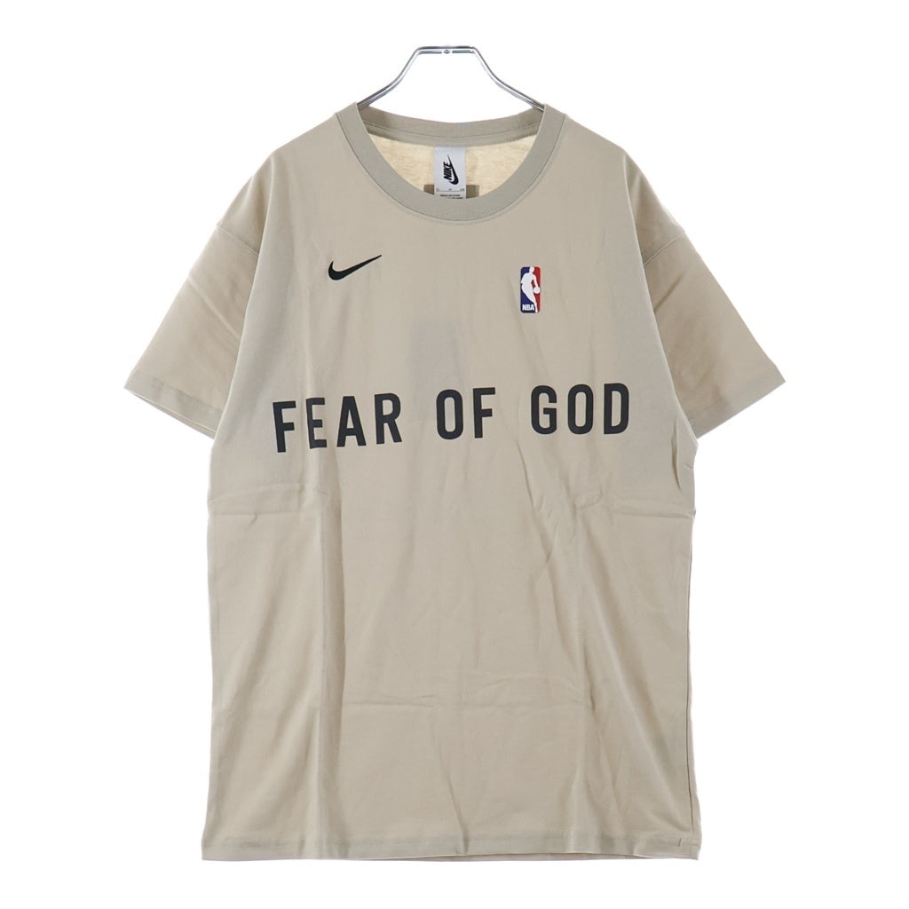 NIKE(ナイキ) 20AW ×FEAR OF GOD Warm Up Tee Oatmeal フィアオブゴッド オートミール ワームアップ フロントロゴプリント クルーネック半袖Tシャツカットソー グレー CU4699-140