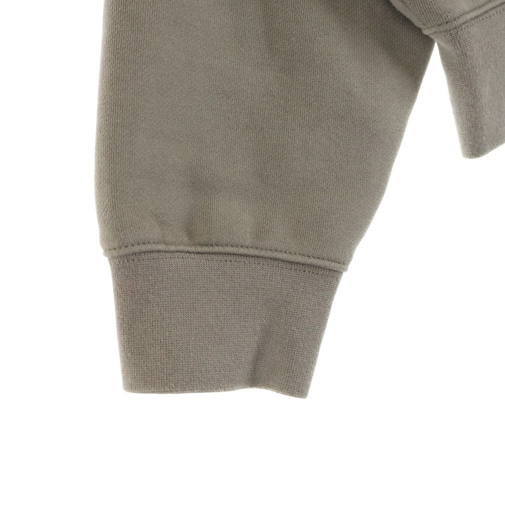 FEAR OF GOD ESSENTIALS(フィアオブゴッド エッセンシャルズ) 20AW Half Zip Pullover Cement ヘザーオートミール 両面ラバーロゴプリント ハーフジップスウェットトレーナー グレージュ