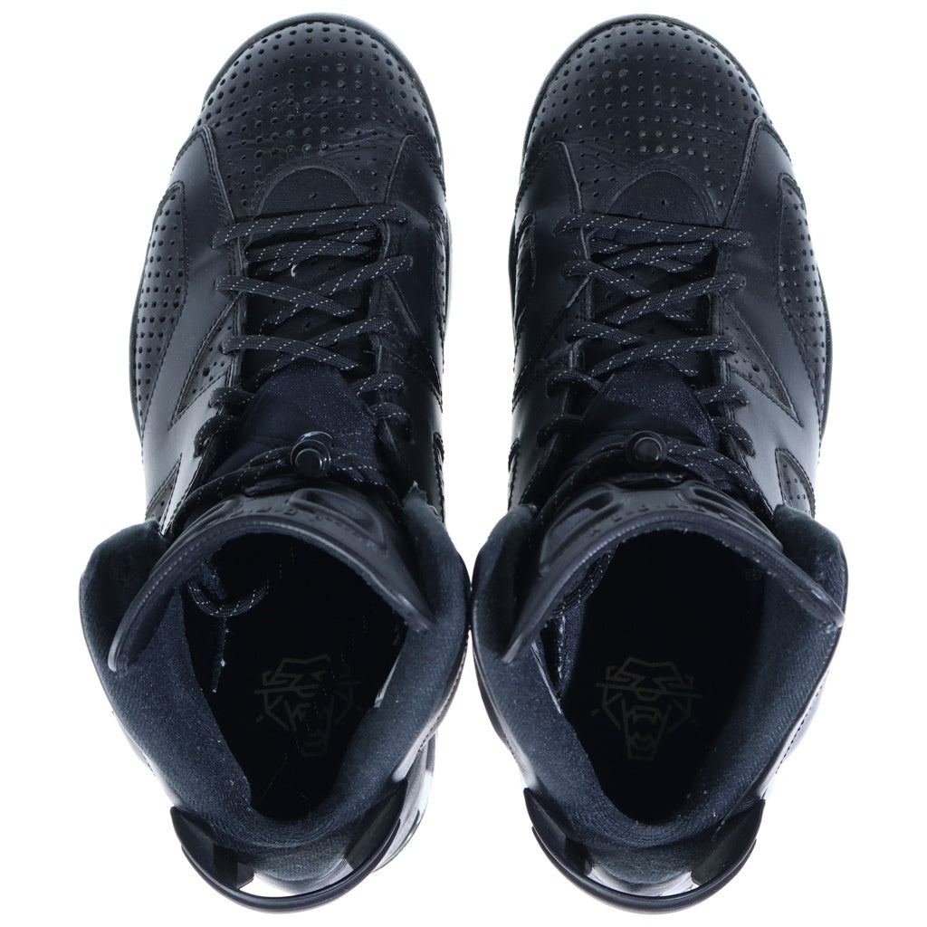 NIKE(ナイキ) 【観賞用 2016年製】 AIR JORDAN RETRO BLACK CAT 384664-020 エアジョーダン 6 レトロ キャット ハイカットスニーカー ブラック US9.5/27.5cm