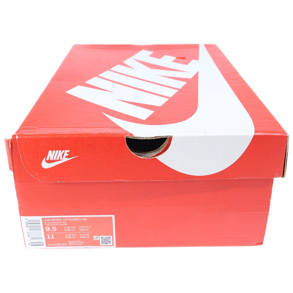 NIKE(ナイキ) AIR MORE UPTEMPO 96 DJ4400-001 エアモアアップテンポ ハイカットスニーカー ブラック/レッド US9.5/27.5cm