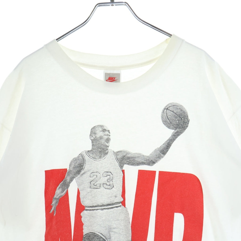 NIKE(ナイキ) 90S VINTAGE 1991 JORDAN PRINT T-SHIRT ヴィンテージ シングルステッチ 銀タグ マイケル ジョーダン プリント クルーネック 半袖Tシャツ ホワイト