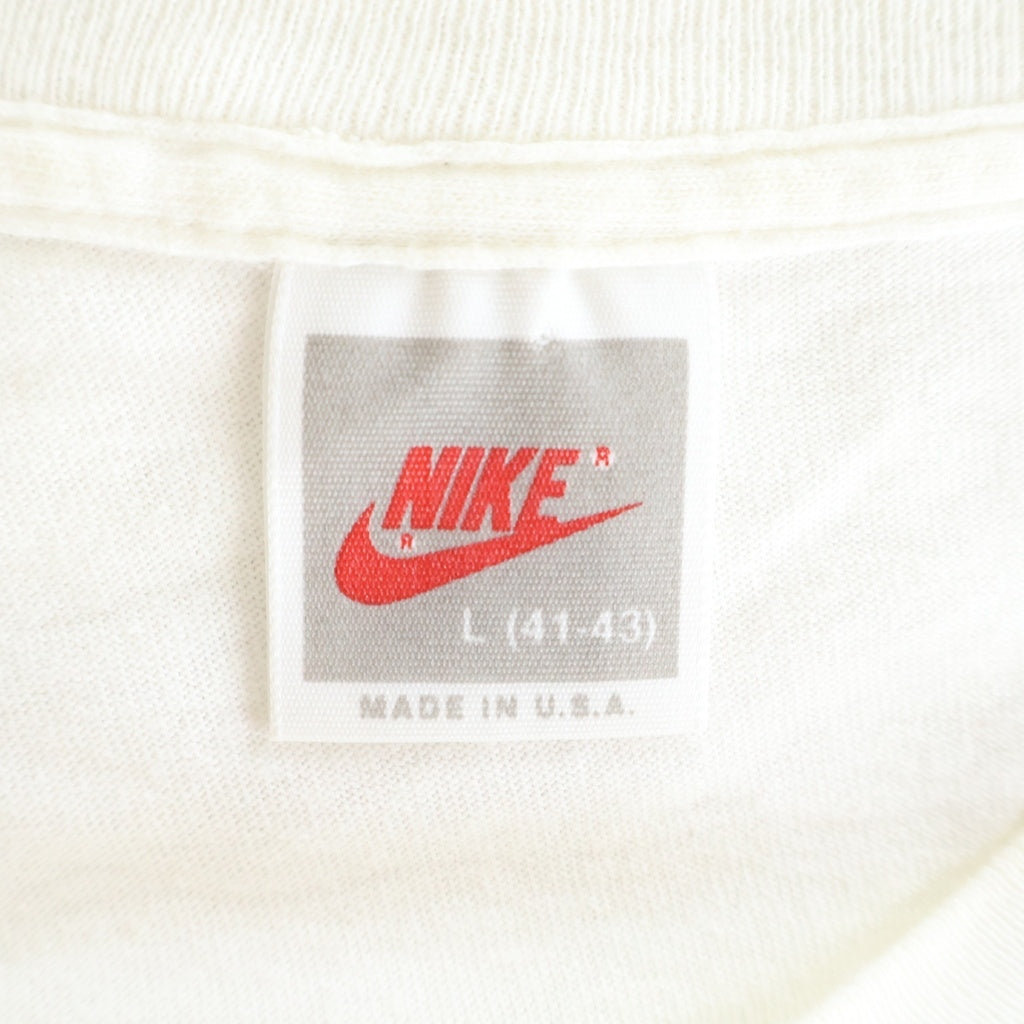 NIKE(ナイキ) 90S VINTAGE 1991 JORDAN PRINT T-SHIRT ヴィンテージ シングルステッチ 銀タグ マイケル ジョーダン プリント クルーネック 半袖Tシャツ ホワイト