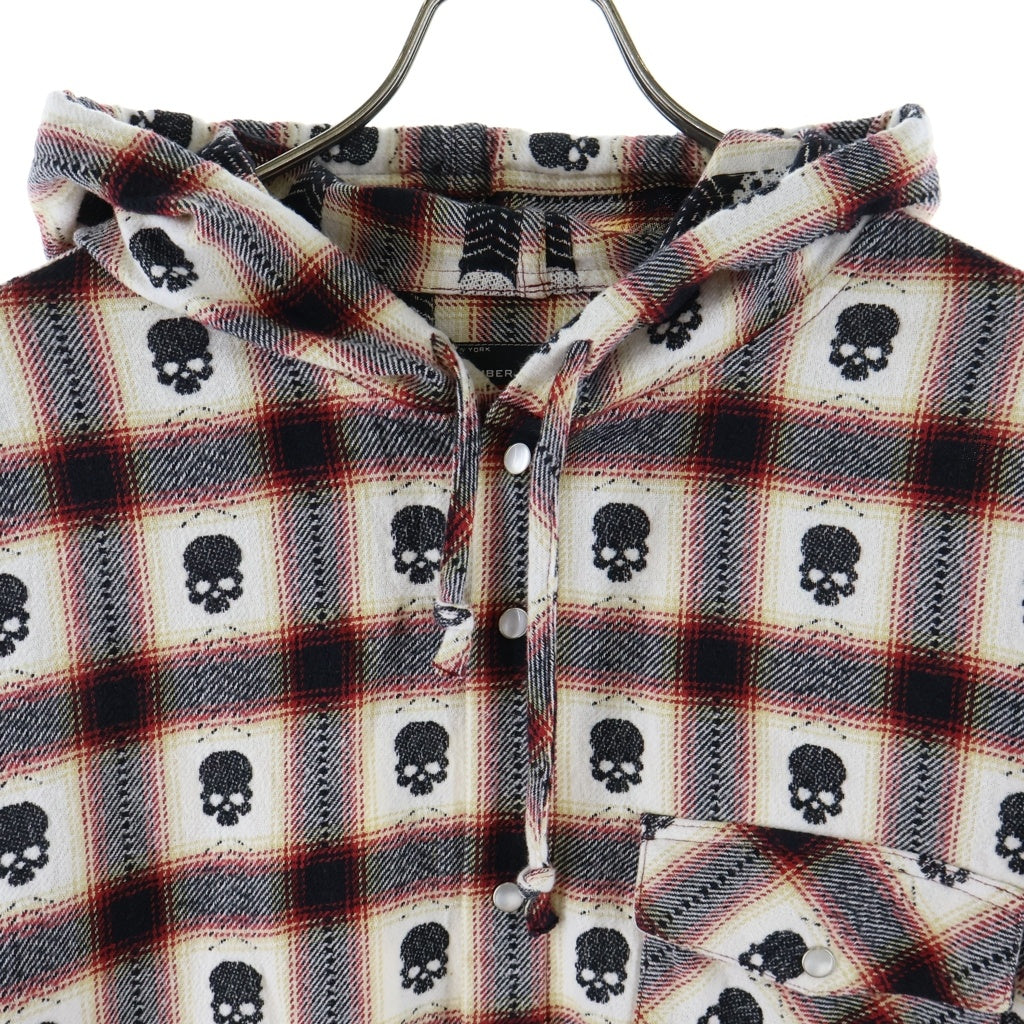 SUPREME(シュプリーム) 25AW × Number (N)ine Hooded Flannel Shirt ナンバーナイン フーデット フランネル 長袖チェックシャツ マルチカラー