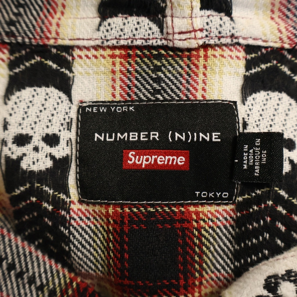 SUPREME(シュプリーム) 25AW × Number (N)ine Hooded Flannel Shirt ナンバーナイン フーデット フランネル 長袖チェックシャツ マルチカラー