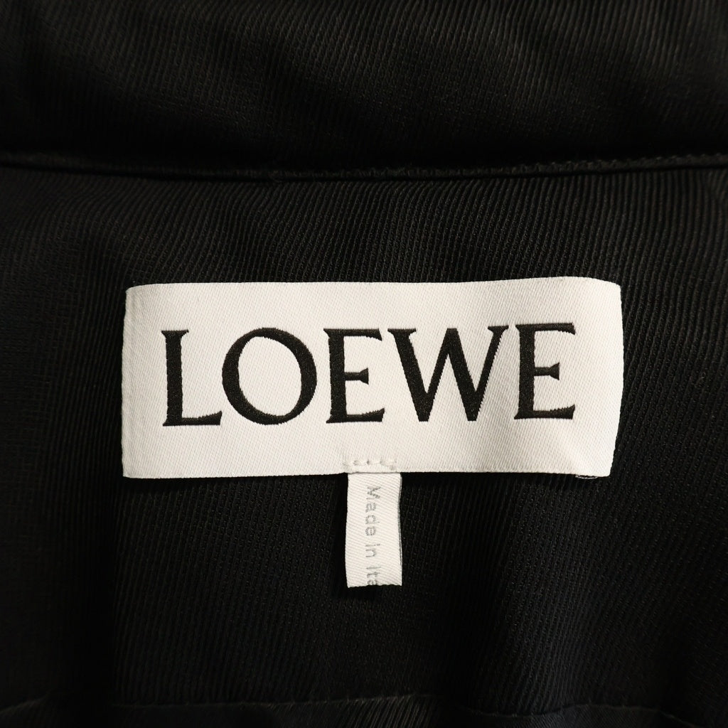 LOEWE(ロエベ) Anagram Puffer Jacket アナグラム 刺繍 ウール 中綿 パファージャケット ブラック H526Y05WAC