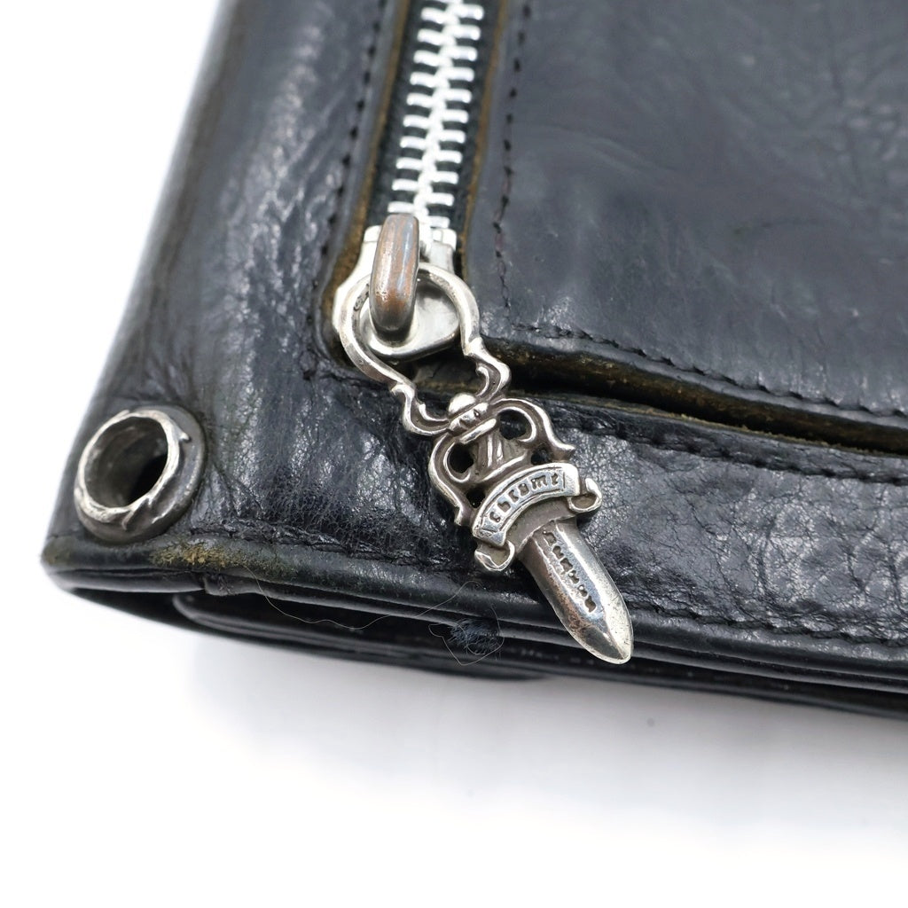 CHROME HEARTS(クロムハーツ) WAVE ウェーブ レザーウォレット 財布 ブラック