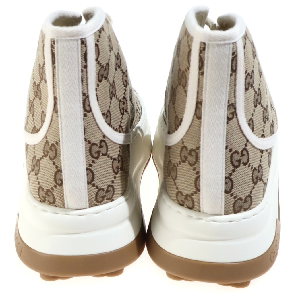 GUCCI(グッチ) GUCCI TENNIS 1977 グッチ テニス GGキャンバス ハイカットスニーカー ベージュ 745999