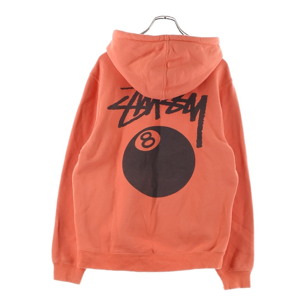 STUSSY(ステューシー) BASIC STUSSY HOOD ベーシック ステューシー フード ワンポイントロゴプリント プルオーバー フーディー パーカー オレンジ Z4000SAS19 94974