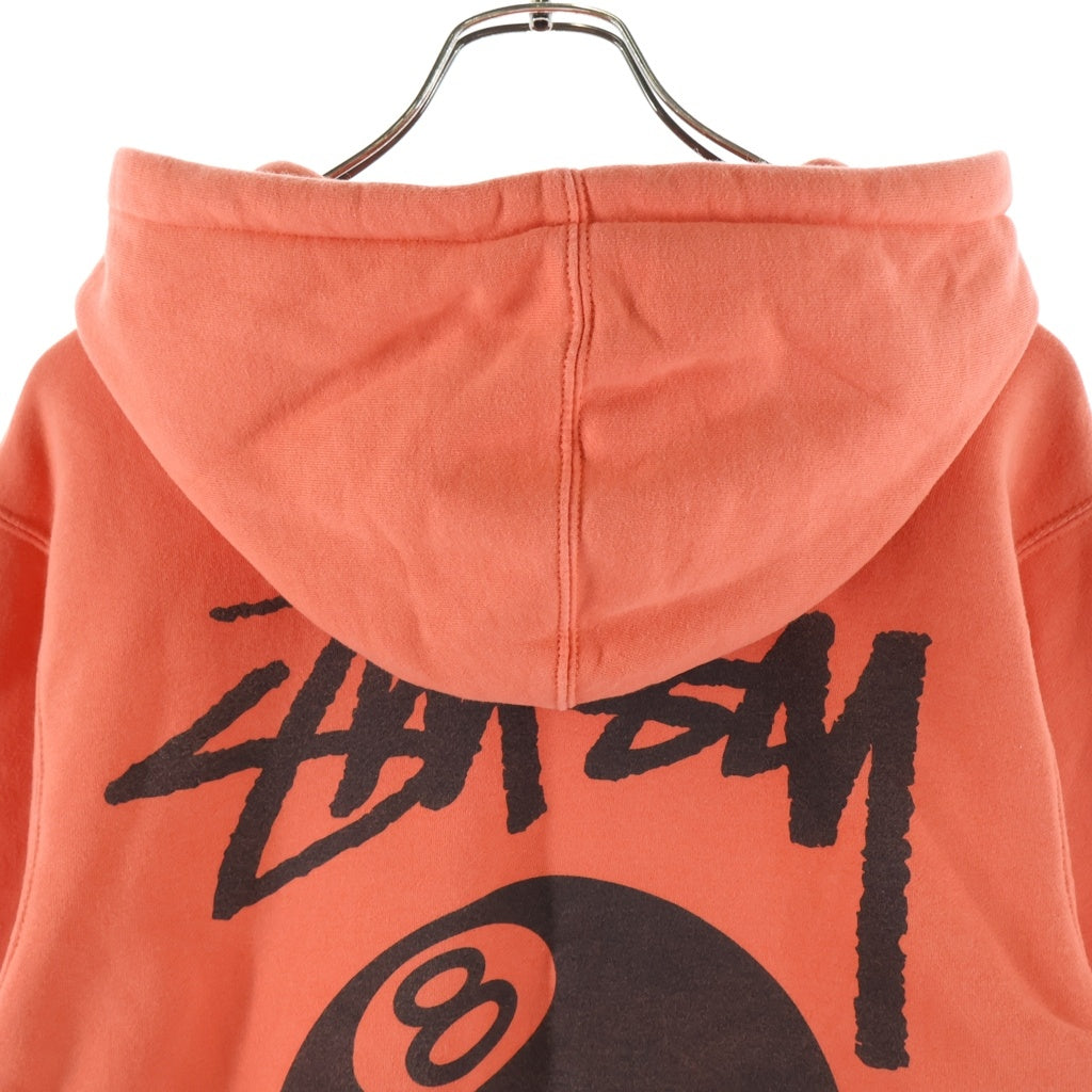 STUSSY(ステューシー) BASIC STUSSY HOOD ベーシック ステューシー フード ワンポイントロゴプリント プルオーバー フーディー パーカー オレンジ Z4000SAS19 94974