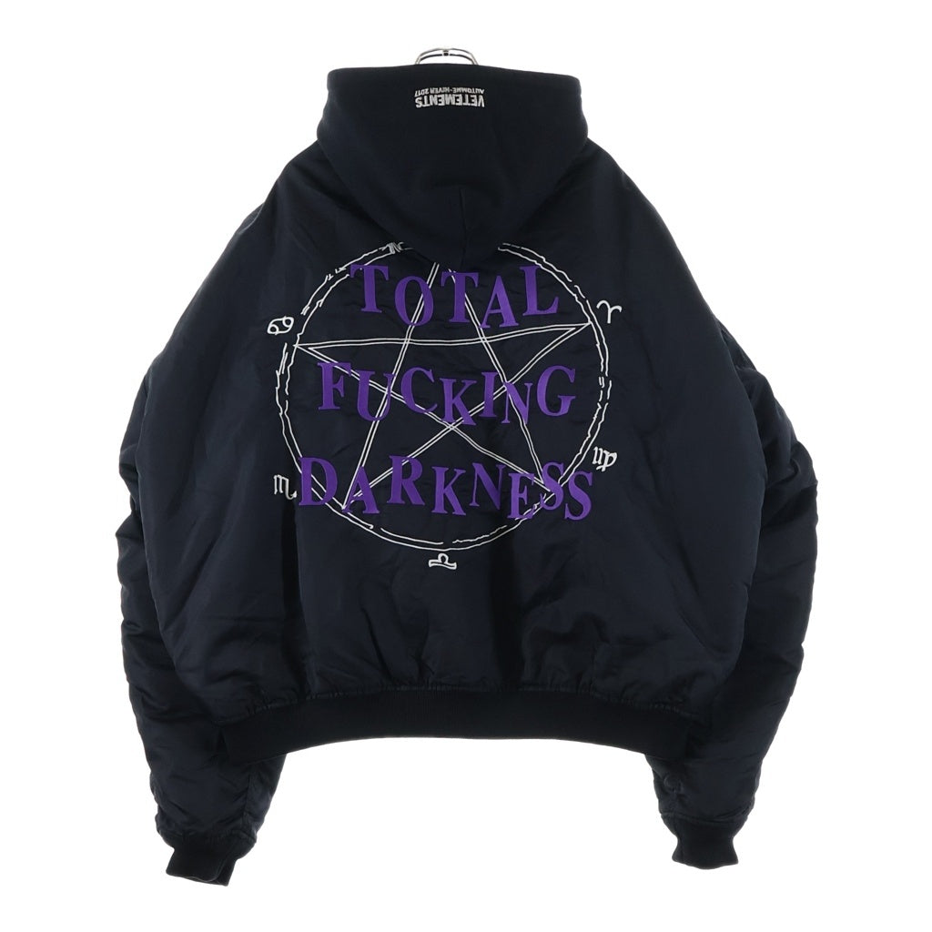 VETEMENTS(ヴェトモン) 16AW Total Fucking Darkness Bomber jacket トータルファッキンダークネス ボンバージャケット ブラック MH17JA12