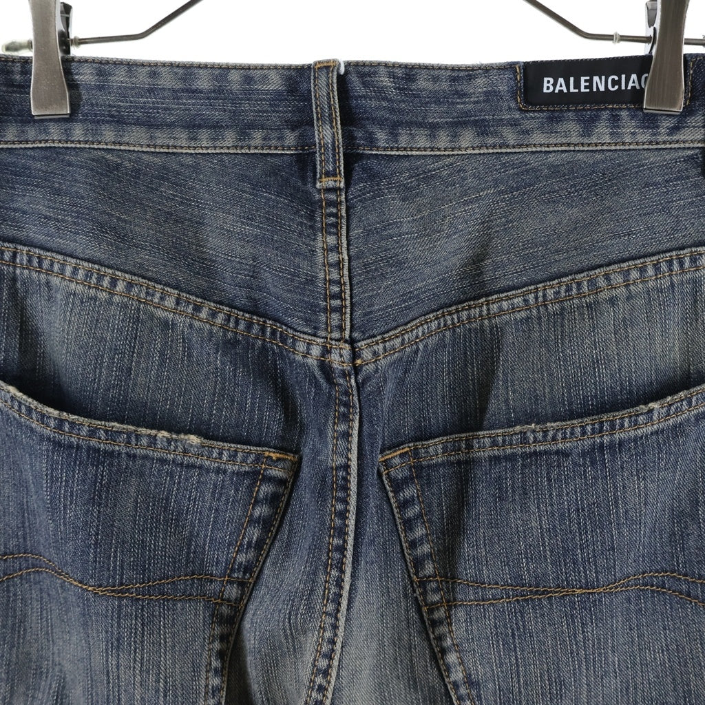 BALENCIAGA(バレンシアガ) 23SS BAGGY DENIM PANT ウォッシュド加工 バギーデニムパンツ インディゴ TD80 745213 TNW65