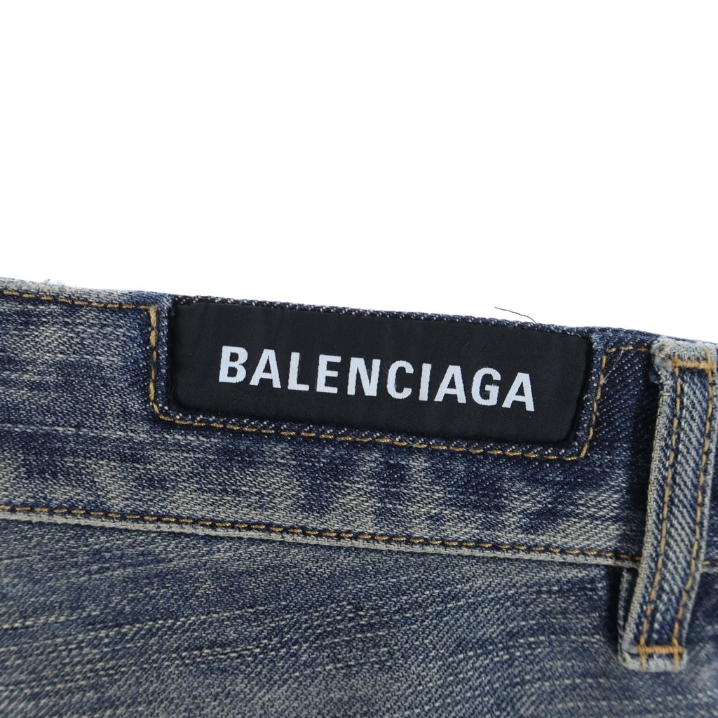 BALENCIAGA(バレンシアガ) 23SS BAGGY DENIM PANT ウォッシュド加工 バギーデニムパンツ インディゴ TD80 745213 TNW65