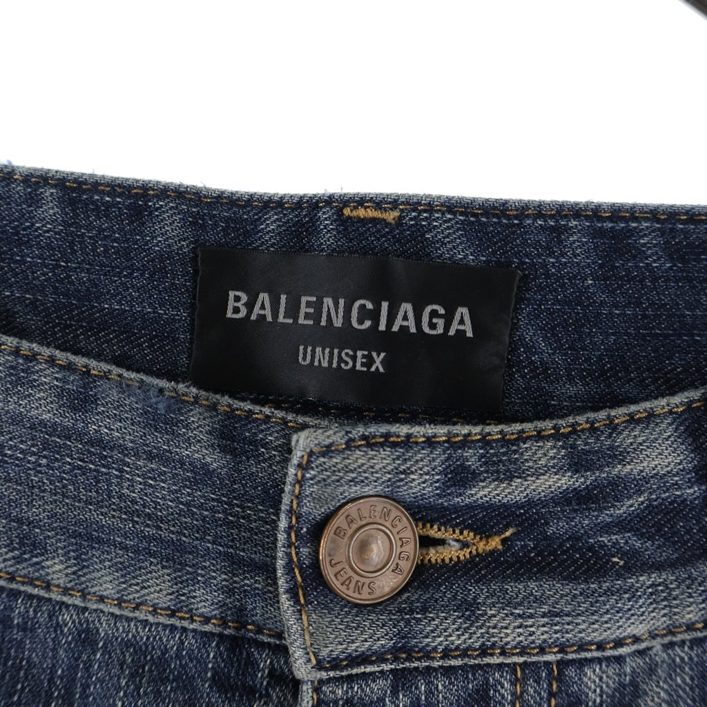 BALENCIAGA(バレンシアガ) 23SS BAGGY DENIM PANT ウォッシュド加工 バギーデニムパンツ インディゴ TD80 745213 TNW65